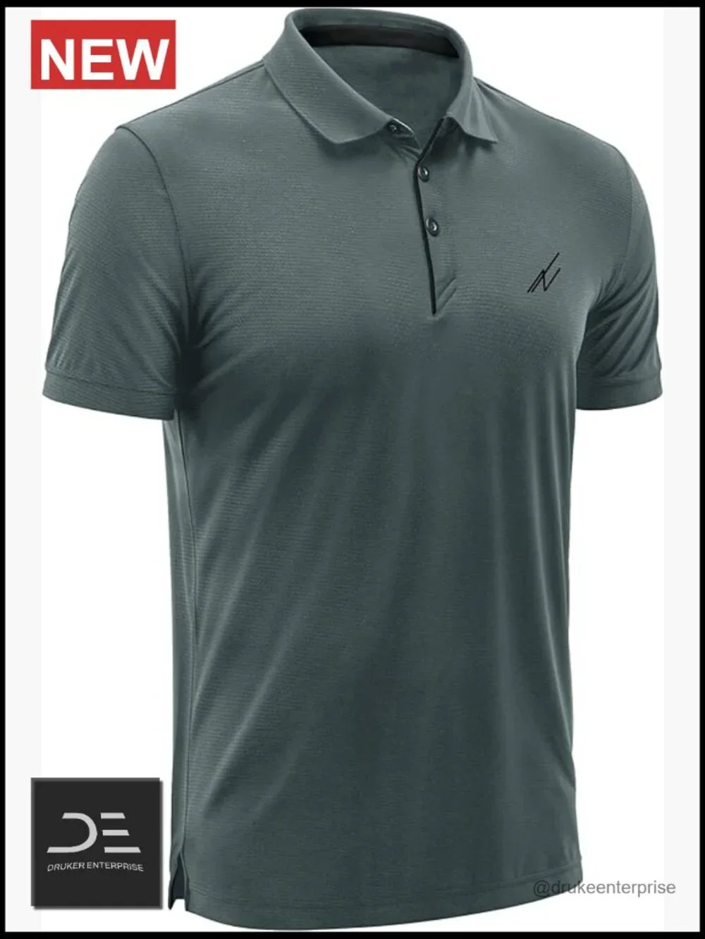 Men's UPF 70+ Moisture Wicking Quick Dry Performance Golf Polo Shirt - Picture 1 of 7